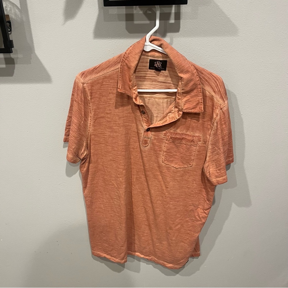 Orange Rock & Republic Dress Shirt Size Large